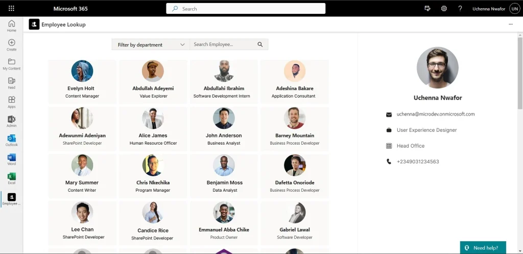 employee lookup